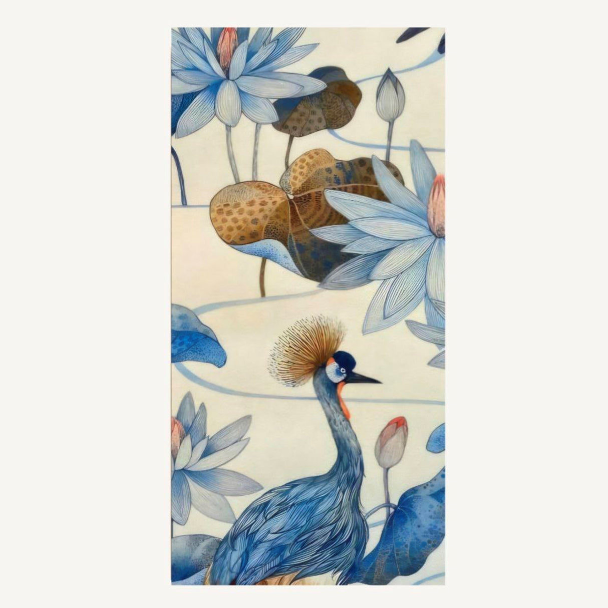 Pavo I - Panel artístico de papel pintado impreso sin marco de lujo