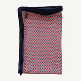 Omna Red Throw – Double-Sided Faux Suede Bed Throw with Elegant Polycotton Ruffles