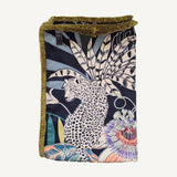 Whispering Tiger Throw – Double-Sided Faux Suede Bed Throw with Elegant Polycotton Ruffles