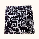Safari Coffee Table - Handmade Coffee Table with Marimekko Fabric Animal Pattern
