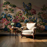 Botanical Sonata Wallpaper – Classic Bloom Harmony – Available in Printed and Embossed Versions For Romantic Interiors