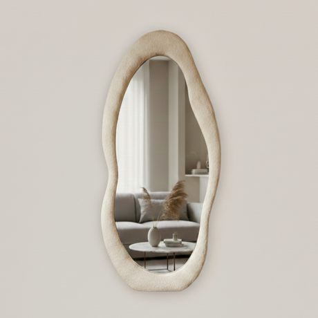 Siro Mirror – Wabi-Sabi Inspired Full-Length Mirror with Organic Form and Natural Texture