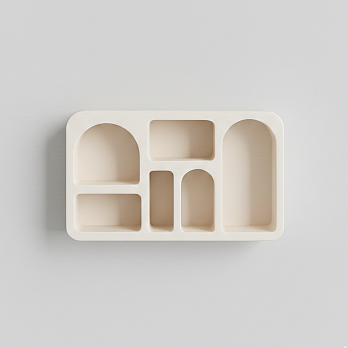 Aura Floor Display Unit – Wabi-Sabi Inspired Sculptural Shelving with Organic Form and Natural Texture