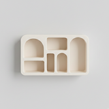 Aura Floor Display Unit – Wabi-Sabi Inspired Sculptural Shelving with Organic Form and Natural Texture