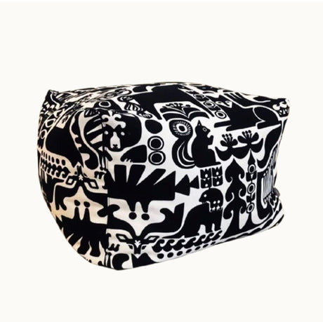 Safari Puf – Marimekko Kumaşından Hayvan Desenli El Yapımı Osmanlı Oturma Koltuğu