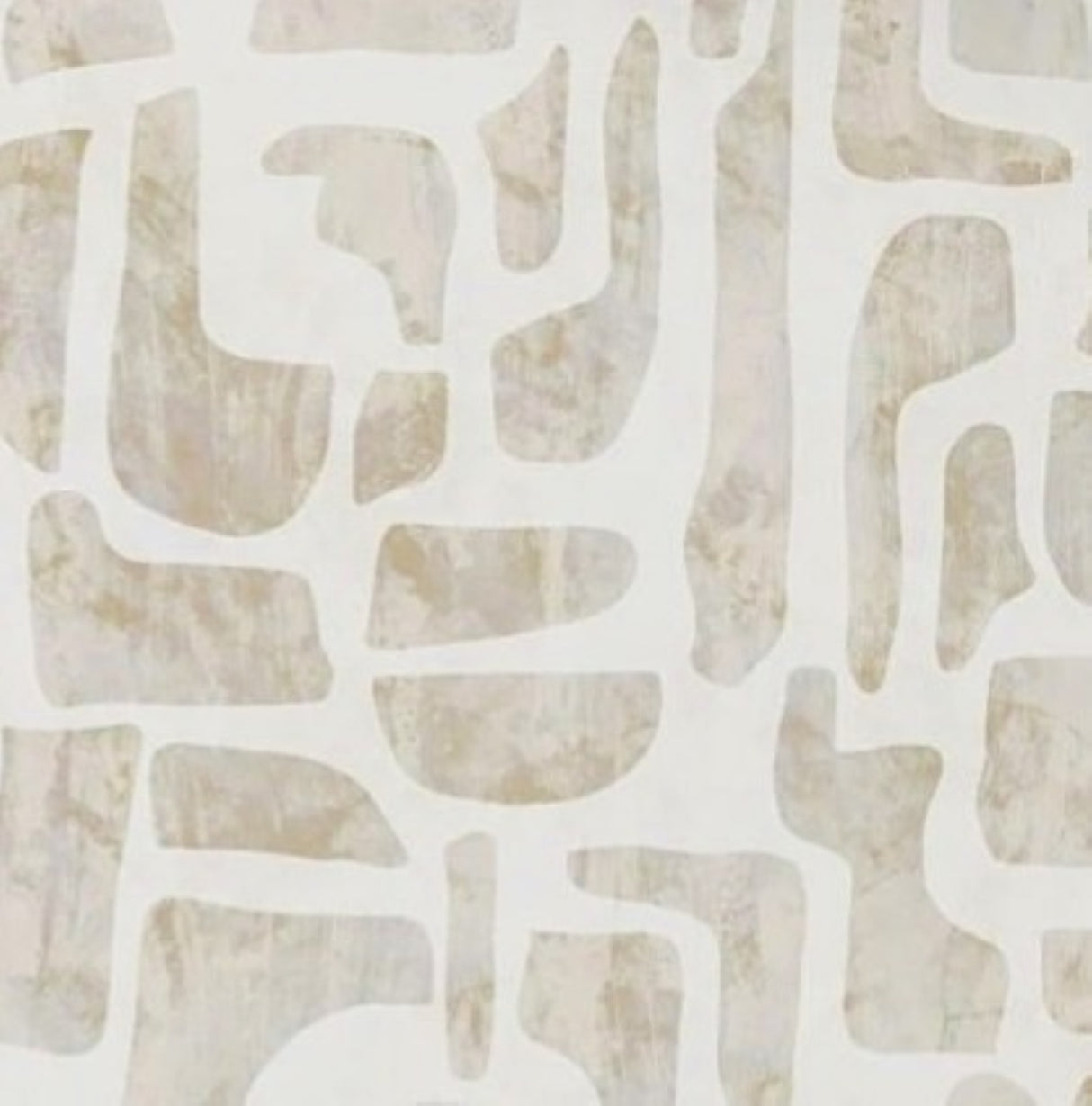 Papel pintado con estampado geométrico en tonos crema y marrón: diseño abstracto moderno