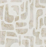 Papel pintado con estampado geométrico en tonos crema y marrón: diseño abstracto moderno