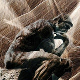 Rodin’s The Thinker Wallpaper — 3D Effect Iconic Sculpture Mural for Artistic Interior