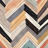 Terra Lines Wallpaper – Modern Geometric Chevron Mural for Contemporary Interiors