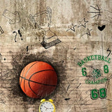 Basketball Court Wallpaper – Contemporary Sports-Inspired Dynamic Wall Décor