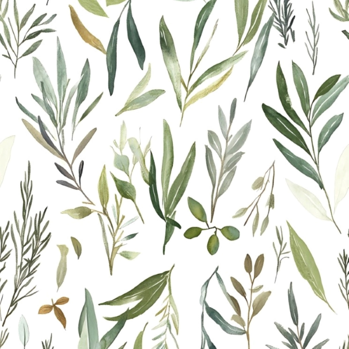 Olive Grove Harmony II Wallpaper – Soft Botanical Elegance for Serene Interiors