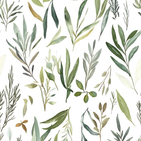 Olive Grove Harmony II Wallpaper – Soft Botanical Elegance for Serene Interiors