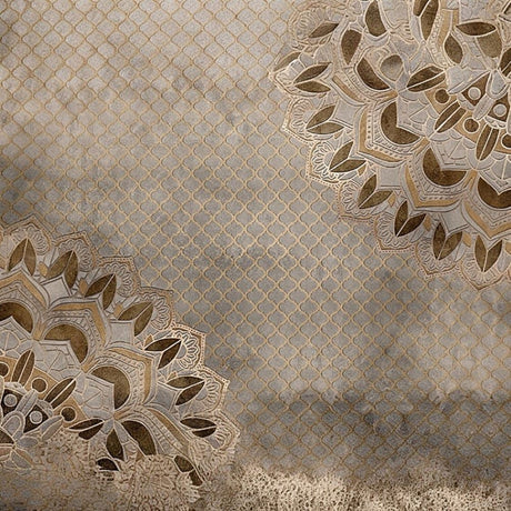 Kahverengi Berlin Mandala Duvar Kağıdı – Zarif Çağdaş Geometrik Duvar Dekoru