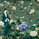 Celadon Garden Wallpaper – Cracked Jade Edition – Available In Printed And Embossed Versions For Refined Interiors
