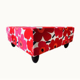 Bloom-Pop Mini Coffee Table - Handmade Coffee Table with Marimekko Fabric Floral Pattern
