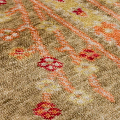 ZARA ZR 08 Green Autumn Artisan Tencel Rug | Hand-Loomed, Non-Shedding & Easy-Clean