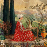 Papel pintado Lady &amp; The Maid: disponible en versiones impresas y en relieve para interiores sofisticados.
