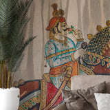 Bohemian Decorated Horse Wallpaper – Ethnic Artistic Wall Mural for Sophisticated Interiors