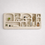 Voli Wall Mounted  Display Unit – Wabi-Sabi Inspired Sculptural Shelving with Organic Form and Natural Texture
