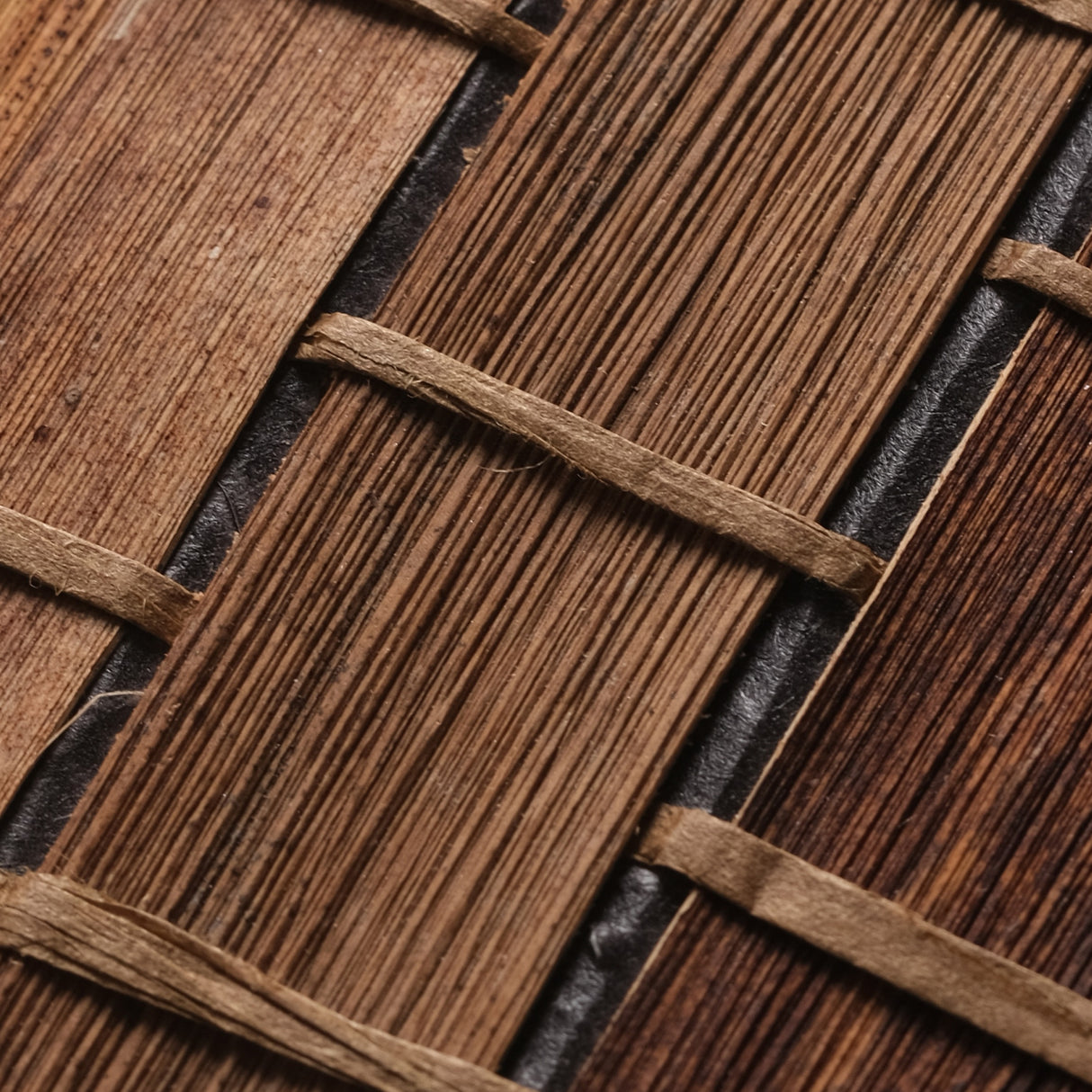 MDS024-PTB201 - Luxury Bamboo Grasscloth Wallpaper – Natural Brown Veneer for Serene Interiors