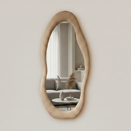 Siro Mirror – Wabi-Sabi Inspired Full-Length Mirror with Organic Form and Natural Texture