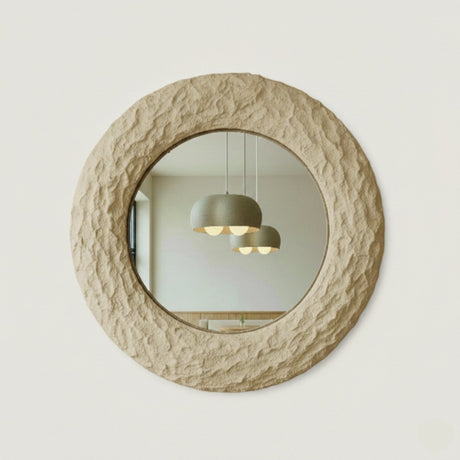 Vesa Mirror – Wabi-Sabi Inspired Sculptural Mirror with Organic Form and Natural Texture