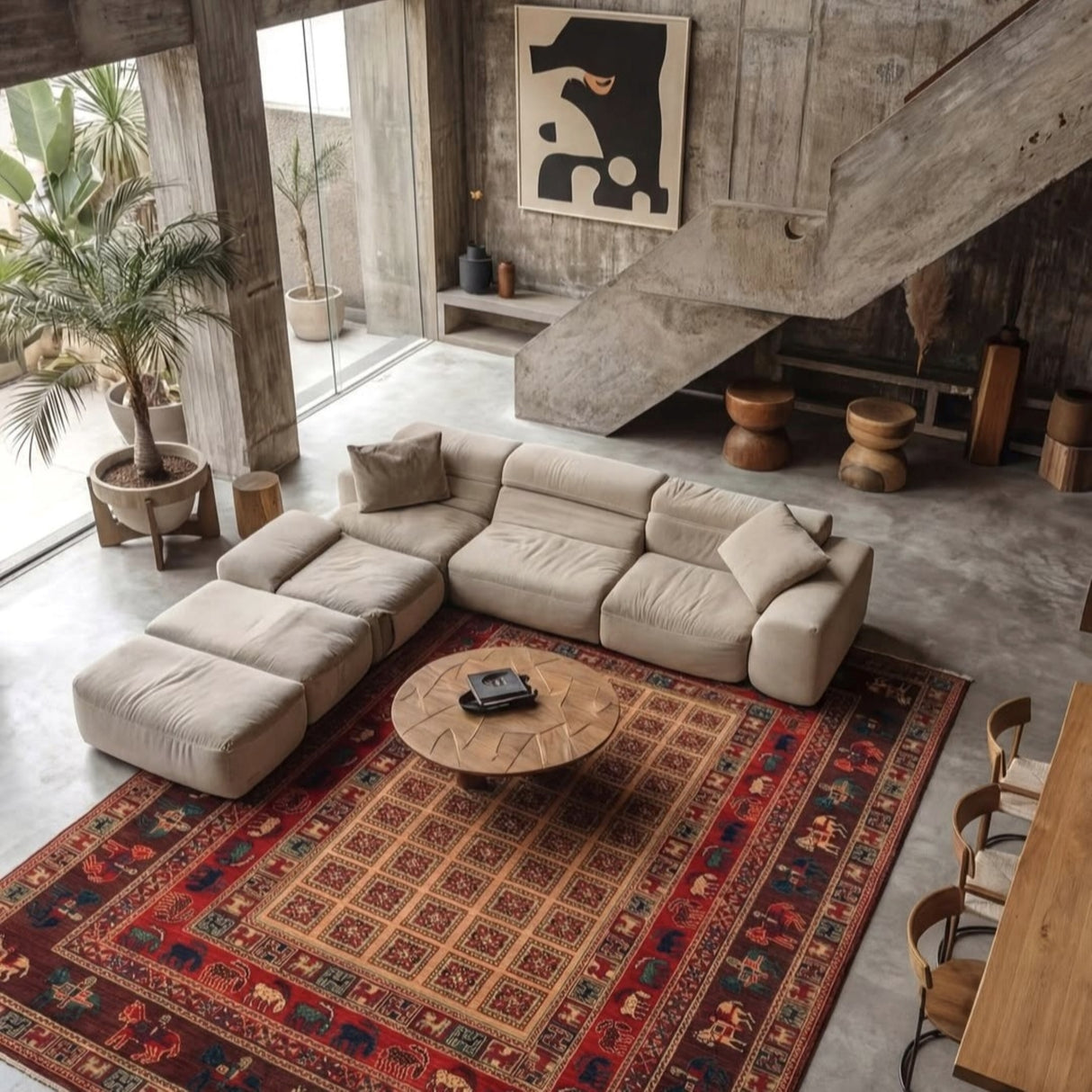 KADIM KDM 08 Violet - Anatolian Motif Artisan New Zealand Wool Rug | Hand-Loomed, Non-Shedding & Easy-Clean