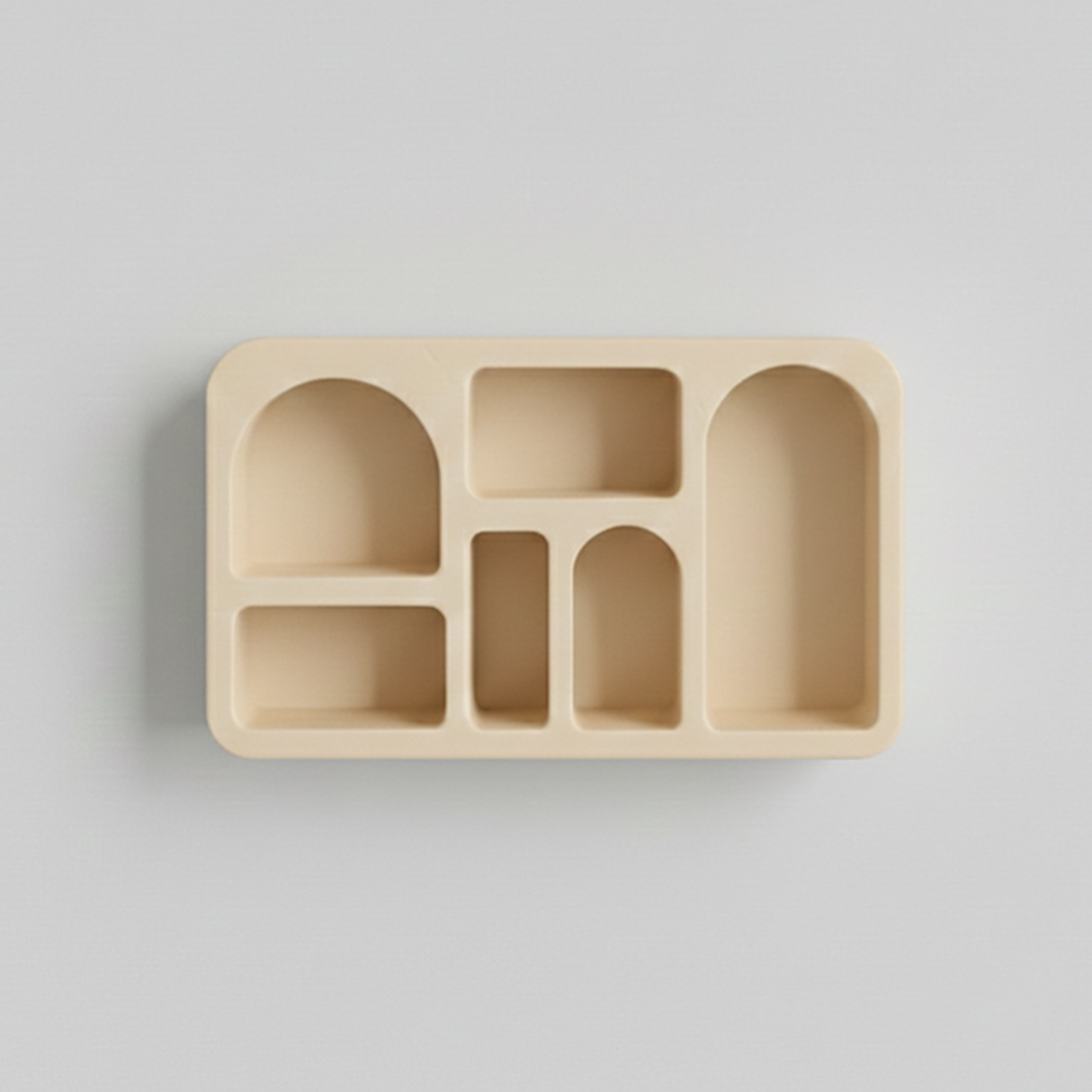 Aura Floor Display Unit – Wabi-Sabi Inspired Sculptural Shelving with Organic Form and Natural Texture