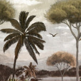 Autumn Forest and Castle Wallpaper - Artistic Nature Mural for Warm, Refined Interiors