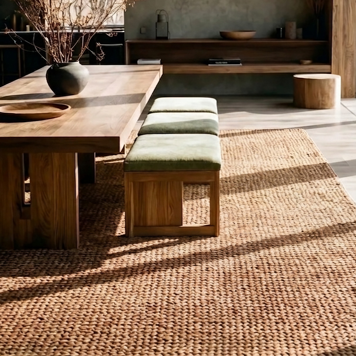 Choti Choti Brown – Artisan Hand-Woven Natural Jute Rug