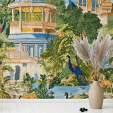 Royal Eden Wallpaper – Saffron & Azure – Available In Printed And Embossed Versions For Sophisticated Interiors