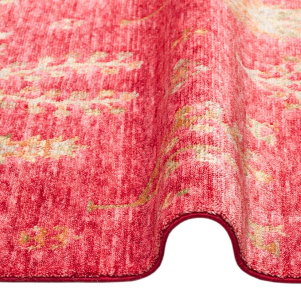 ZARA ZR 08 Red Autumn Artisan Tencel Rug | Hand-Loomed, Non-Shedding & Easy-Clean