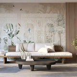 Papel pintado Botanical Arches: Mural de jardín sereno para interiores sofisticados