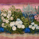 Blooming Horizon Mural Wallpaper – Hand-Painted Floral Panorama for Romantic Interiors