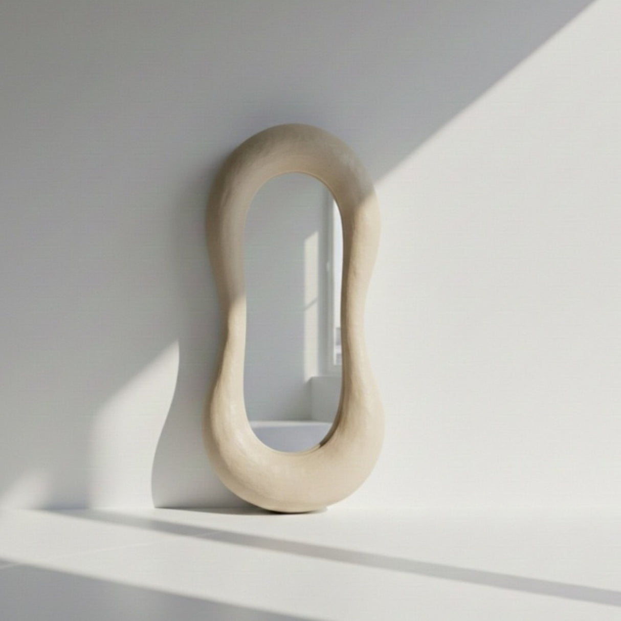 Jaz Mirror – Wabi-Sabi Inspired Full-Length Mirror with Organic Form and Natural Texture
