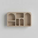 Aura Floor Display Unit – Wabi-Sabi Inspired Sculptural Shelving with Organic Form and Natural Texture