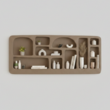 Voli Wall Mounted  Display Unit – Wabi-Sabi Inspired Sculptural Shelving with Organic Form and Natural Texture