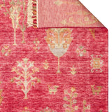ZARA ZR 08 Red Autumn Artisan Tencel Rug | Hand-Loomed, Non-Shedding & Easy-Clean