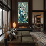 Celadon Garden Cracked - Luxury Frameless Printed Wallpaper Art Panel