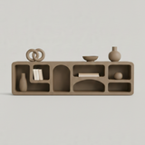 Casper Floor Display Unit – Wabi-Sabi Inspired Sculptural Shelving with Organic Form and Natural Texture