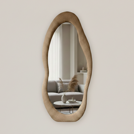 Siro Mirror – Wabi-Sabi Inspired Full-Length Mirror with Organic Form and Natural Texture