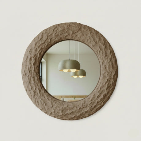 Vesa Mirror – Wabi-Sabi Inspired Sculptural Mirror with Organic Form and Natural Texture