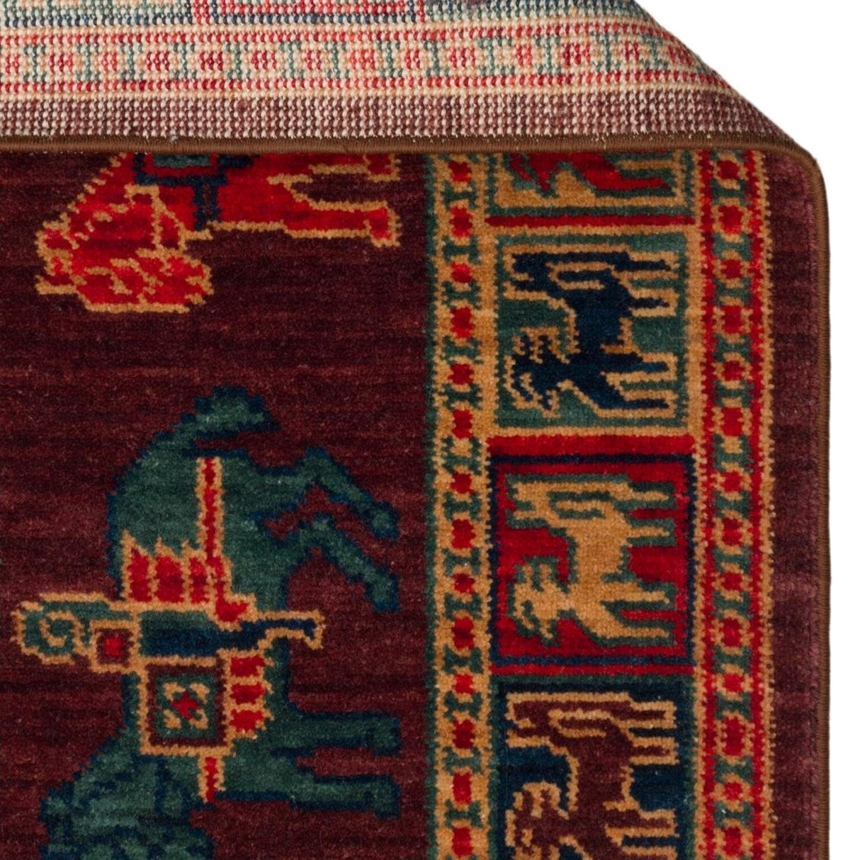 KADIM KDM 08 Violet - Anatolian Motif Artisan New Zealand Wool Rug | Hand-Loomed, Non-Shedding & Easy-Clean