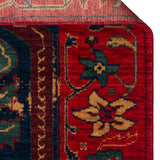 KADIM KDM 05 Red Vintage - Anatolian Motif Artisan New Zealand Wool Rug | Hand-Loomed, Non-Shedding & Easy-Clean