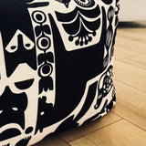 Safari Pouf – Handmade Ottoman Seat with Marimekko Fabric Animal Pattern