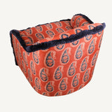 Braxely Koltuk – Polyester Kadife Kumaşlı, Paisley Desenli Ahşap Koltuk