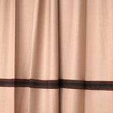 Newra - Beige Polyester Curtain With Terracotta & Steel Blue Stripe – For Sophisticated Interiors