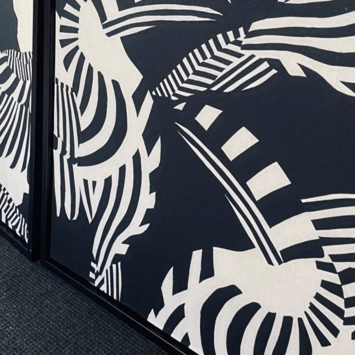 Panel artístico de papel pintado impreso enmarcado de lujo Pelique IA
