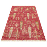 ZARA ZR 08 Red Autumn Artisan Tencel Rug | Hand-Loomed, Non-Shedding & Easy-Clean