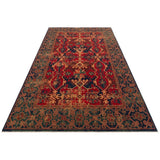 KADIM KDM 01 Navy Red - Anatolian Motif Artisan New Zealand Wool Rug | Hand-Loomed, Non-Shedding & Easy-Clean